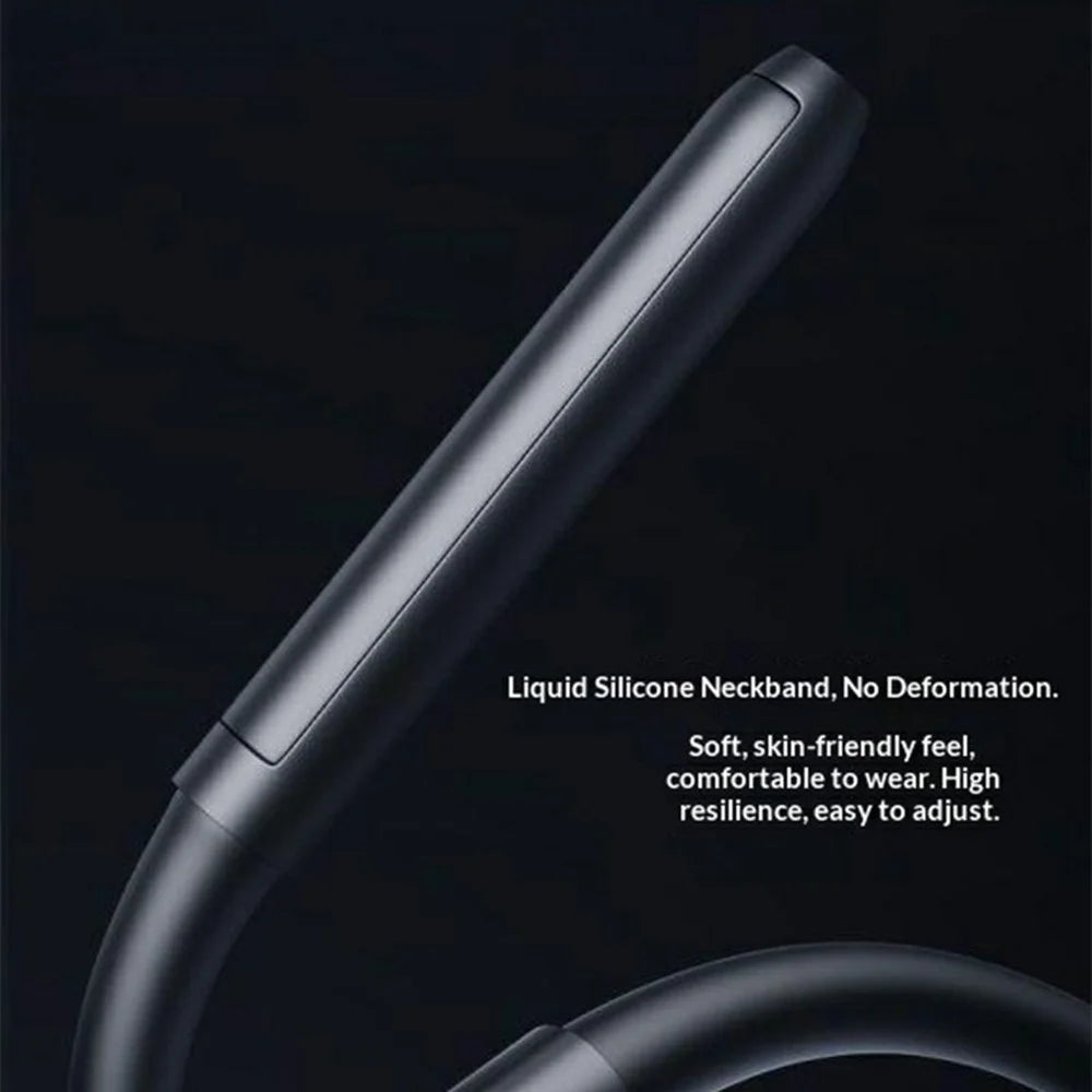 AIGO WJ02 Neckband In-Ear True Wireless Earbuds Bluetooth-Compatible Earphones with Magnetic Anti-Tangle - Black - 3