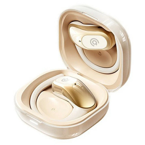 AIGO SJ298 Over-Ear Hook True Wireless Bluetooth-Compatible Earphones Smart Touch Earbuds with Charging Case - Beige - 1