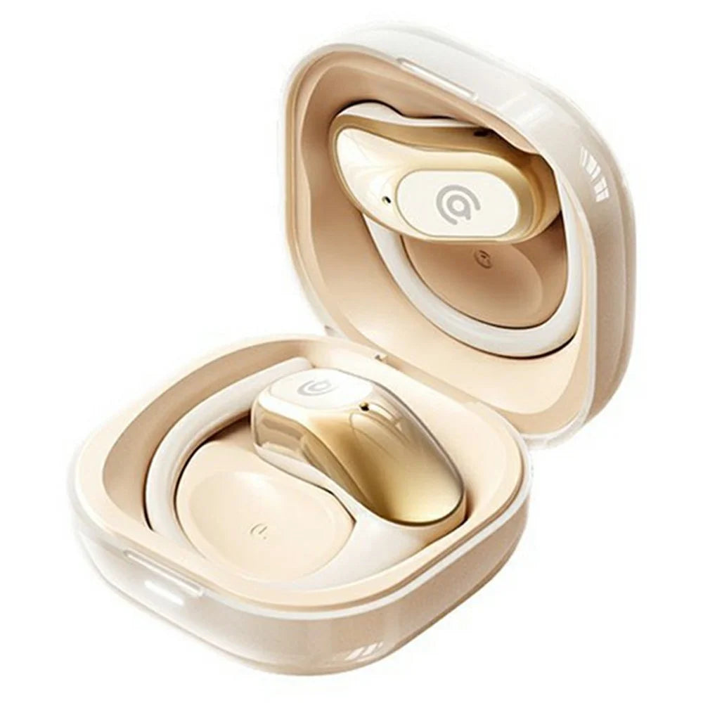 AIGO SJ298 Over-Ear Hook True Wireless Bluetooth-Compatible Earphones Smart Touch Earbuds with Charging Case - Beige - 1