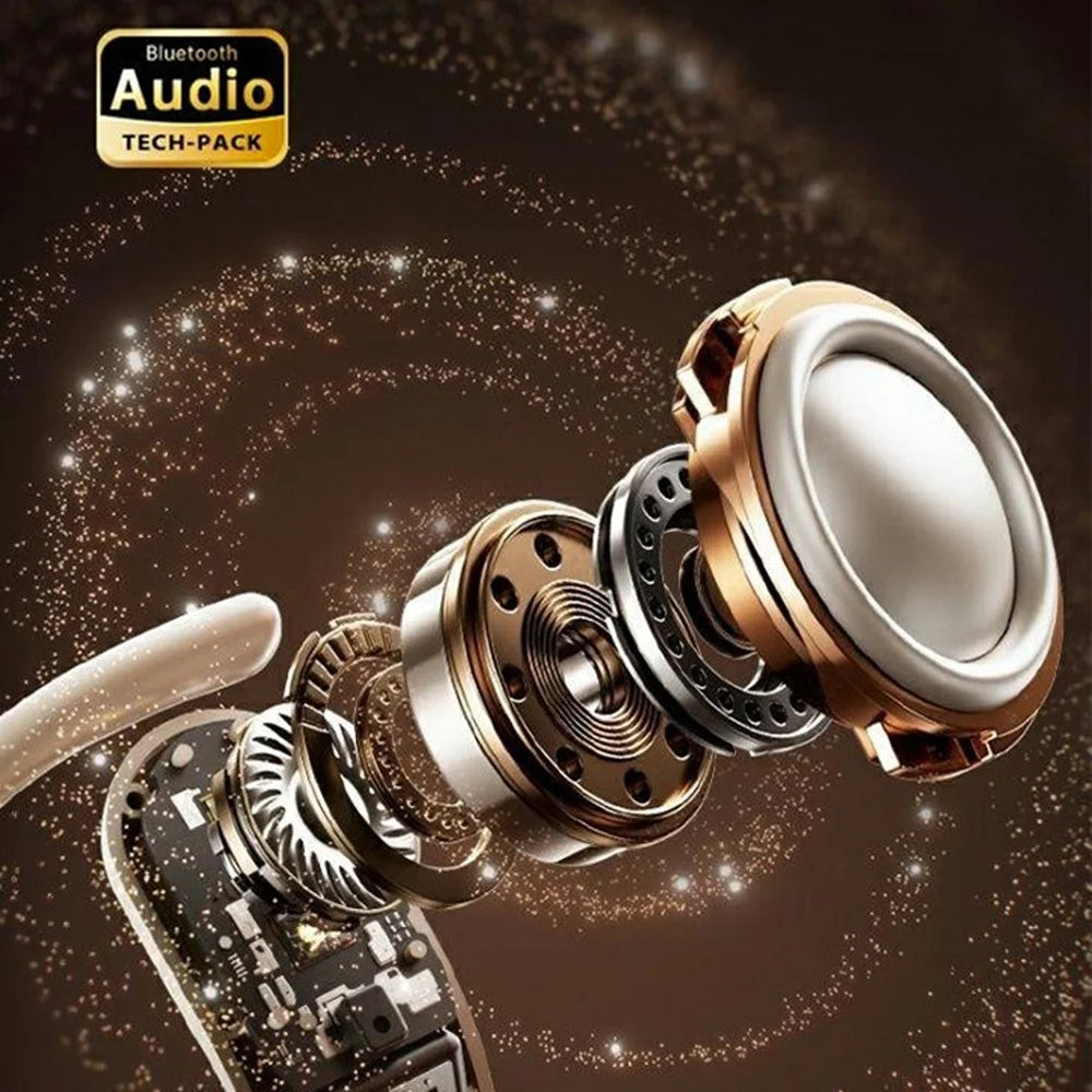 AIGO SJ298 Over-Ear Hook True Wireless Bluetooth-Compatible Earphones Smart Touch Earbuds with Charging Case - Beige - 2