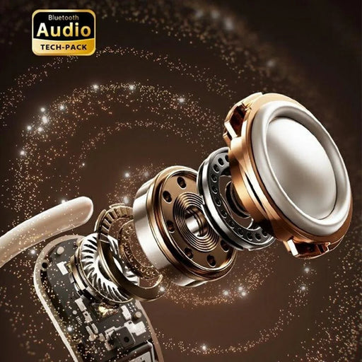 AIGO SJ298 Over-Ear Hook True Wireless Bluetooth-Compatible Earphones Smart Touch Earbuds with Charging Case - Beige - 2