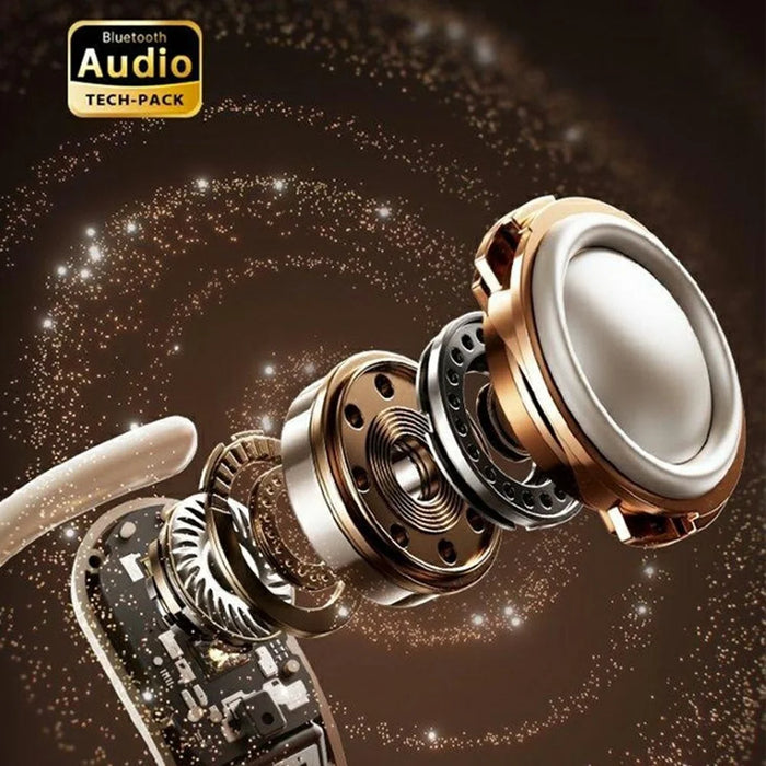 AIGO SJ298 Over-Ear Hook True Wireless Bluetooth-Compatible Earphones Smart Touch Earbuds with Charging Case - Beige - 2