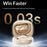 AIGO SJ298 Over-Ear Hook True Wireless Bluetooth-Compatible Earphones Smart Touch Earbuds with Charging Case - Beige - 5