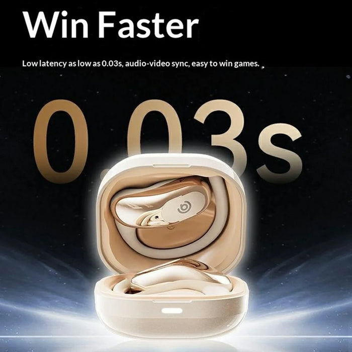 AIGO SJ298 Over-Ear Hook True Wireless Bluetooth-Compatible Earphones Smart Touch Earbuds with Charging Case - Beige - 5