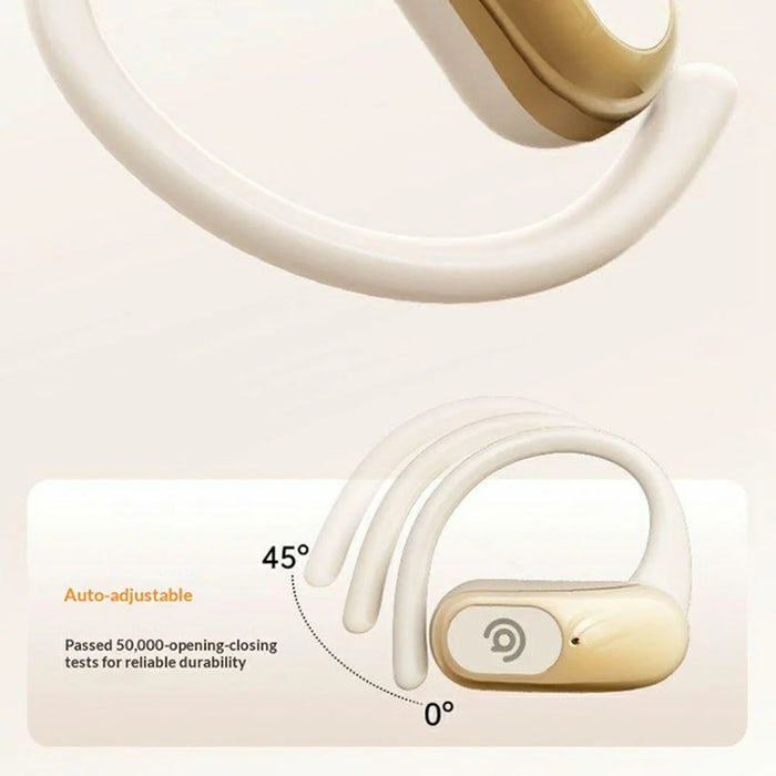 AIGO SJ298 Over-Ear Hook True Wireless Bluetooth-Compatible Earphones Smart Touch Earbuds with Charging Case - Beige - 7
