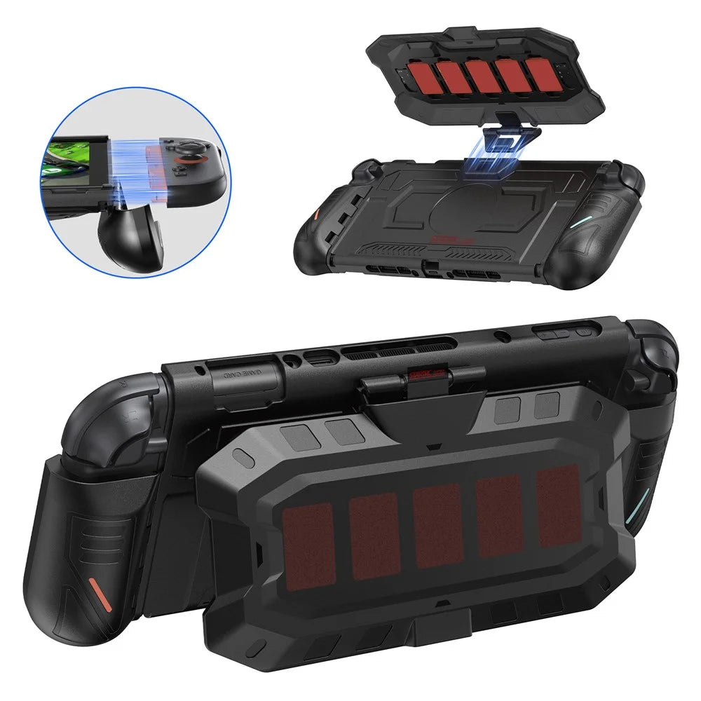 STARTRC GAMES For Nintendo Switch 2 Case TPU+PC Protective Cover with Removable Game Card Storage Back Case Anti-Drop Anti-Scratch - 1