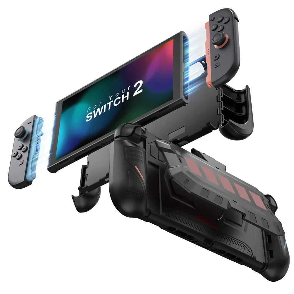 STARTRC GAMES For Nintendo Switch 2 Case TPU+PC Protective Cover with Removable Game Card Storage Back Case Anti-Drop Anti-Scratch - 2