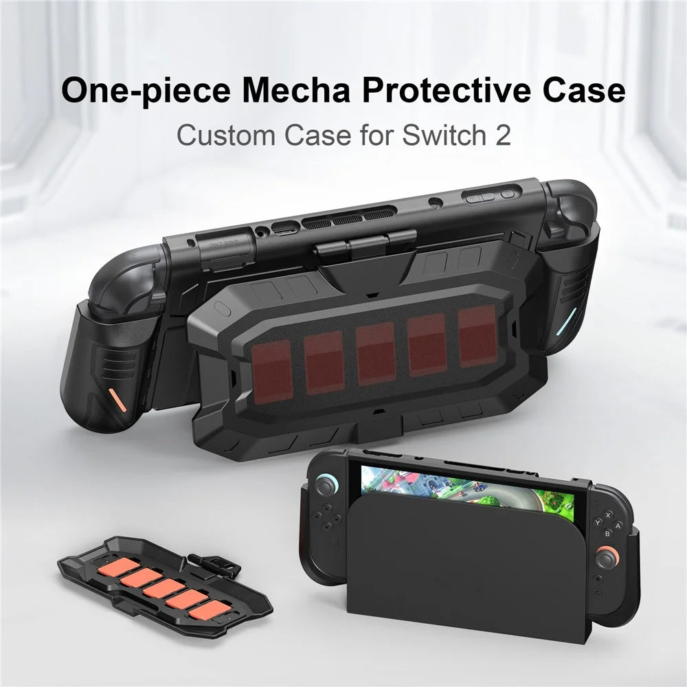STARTRC GAMES For Nintendo Switch 2 Case TPU+PC Protective Cover with Removable Game Card Storage Back Case Anti-Drop Anti-Scratch - 4