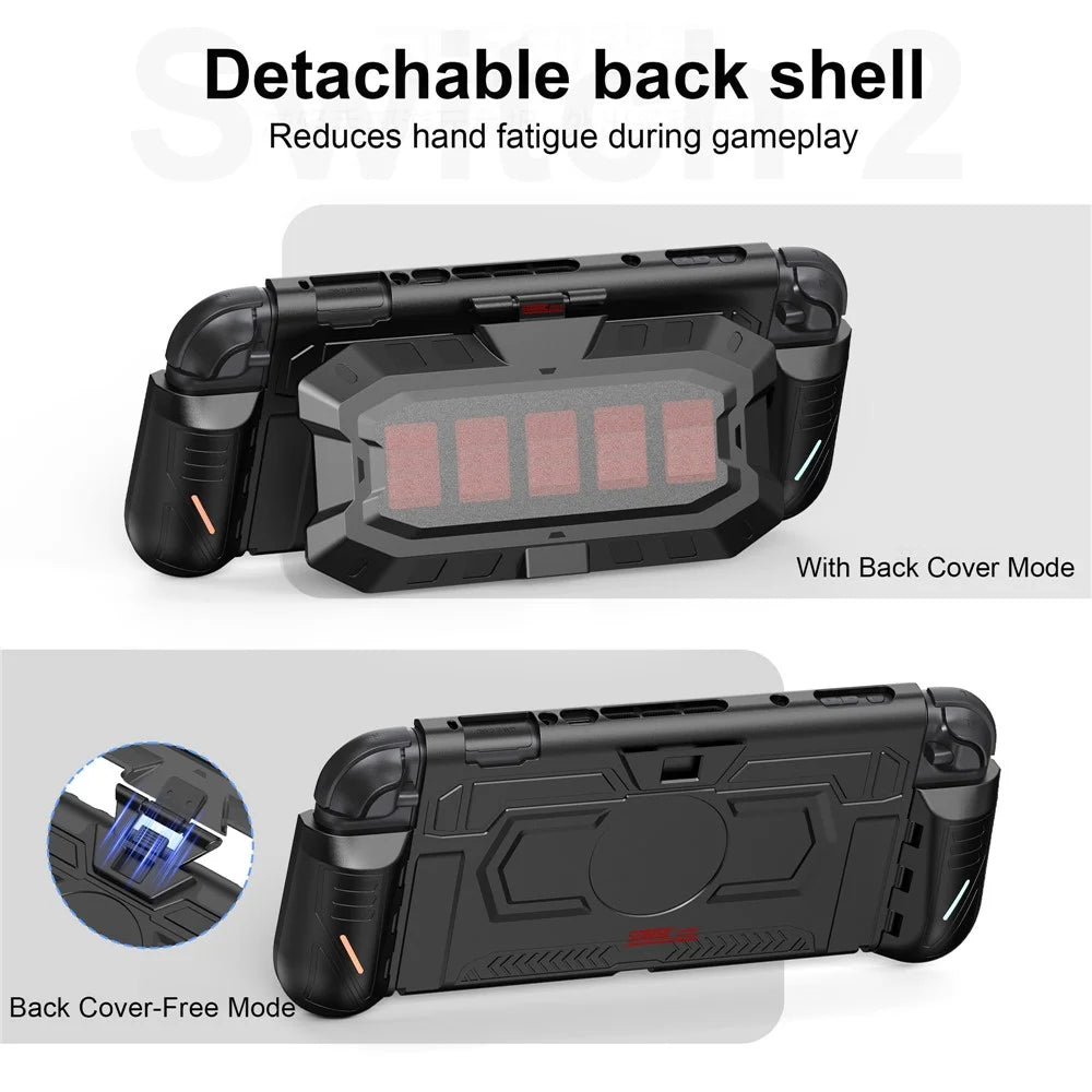 STARTRC GAMES For Nintendo Switch 2 Case TPU+PC Protective Cover with Removable Game Card Storage Back Case Anti-Drop Anti-Scratch - 7