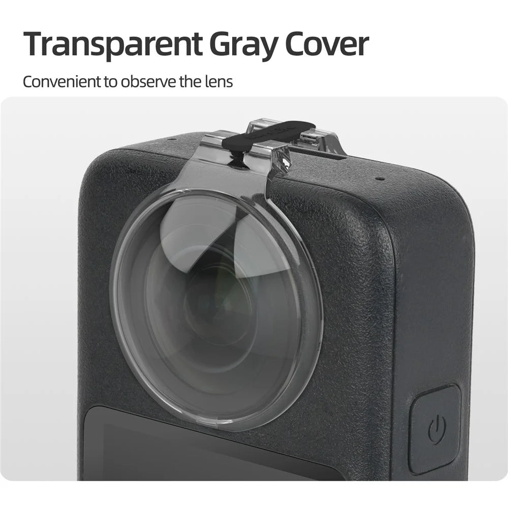 SUNNYLIFE OS-G041 For DJI Osmo 360 Lens Protector Case Integrated Lens Cap Panoramic Camera Scratch-Resistant Protective Cover - Transparent Gray - 5