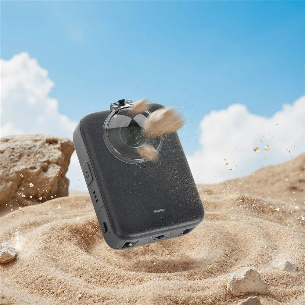 SUNNYLIFE OS-G041 For DJI Osmo 360 Lens Protector Case Integrated Lens Cap Panoramic Camera Scratch-Resistant Protective Cover - Transparent Gray - 7