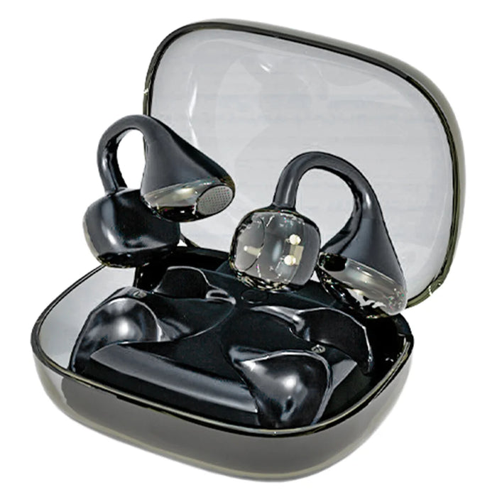 LX-21 Wireless Bluetooth-compatible Earbuds Panoramic Spatial Audio Clip-On Stereo Earbuds - Black - 1