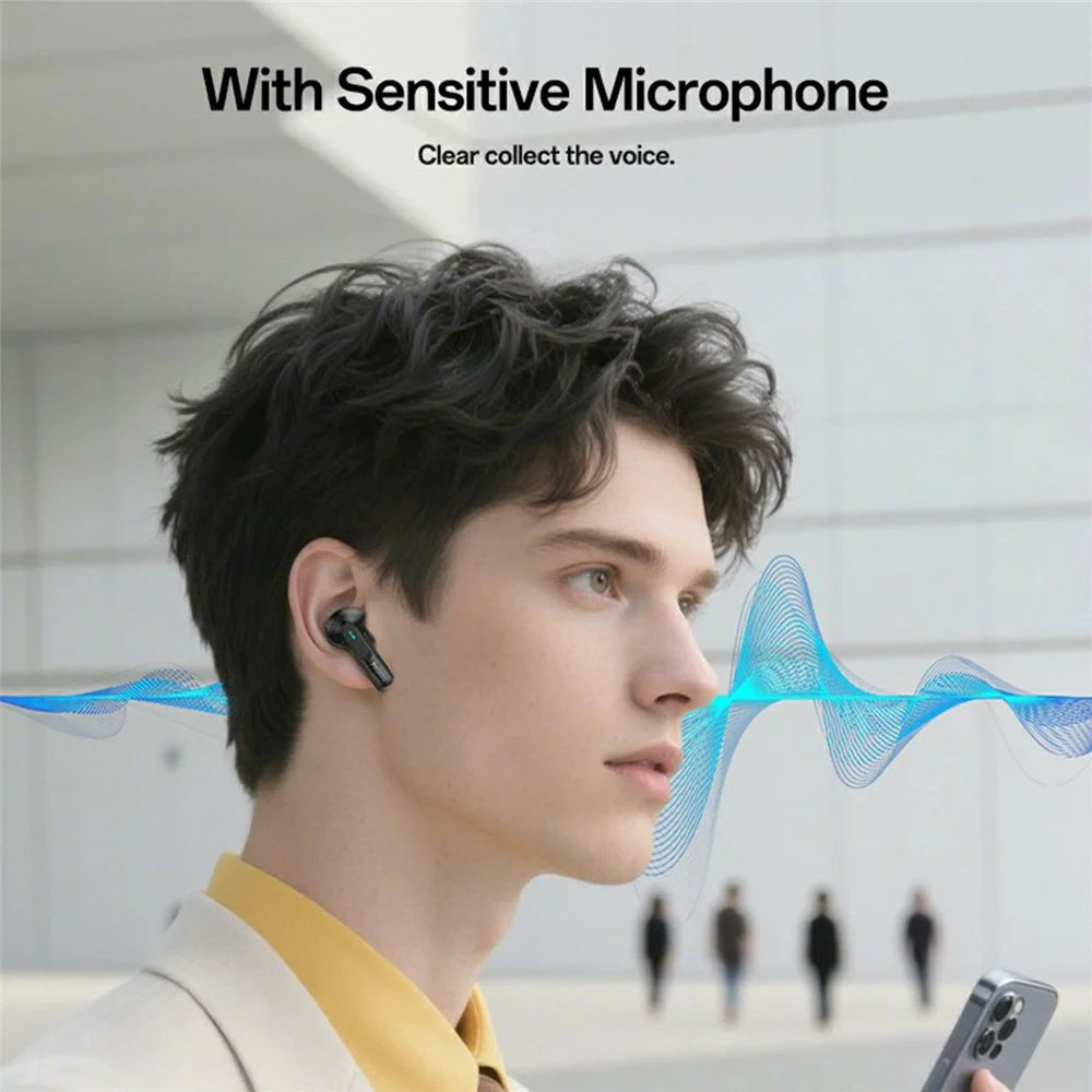 YESIDO TWS39 Wireless Earbuds Bluetooth-compatible 5.3 Semi In-Ear TWS Earbuds with Dual ENC Noise Cancellation Mic - 2