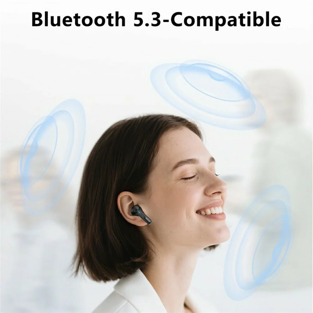 YESIDO TWS39 Wireless Earbuds Bluetooth-compatible 5.3 Semi In-Ear TWS Earbuds with Dual ENC Noise Cancellation Mic - 4
