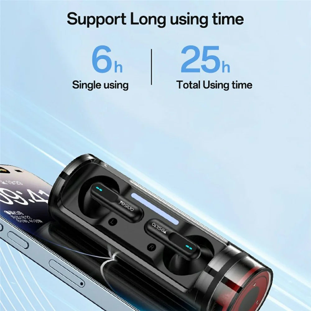 YESIDO TWS39 Wireless Earbuds Bluetooth-compatible 5.3 Semi In-Ear TWS Earbuds with Dual ENC Noise Cancellation Mic - 5