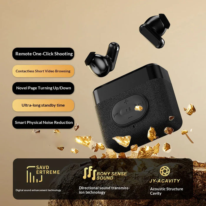 LX-13 Bluetooth-compatible 5.4 Earbuds True Wireless ENC Noise Cancelling Earbuds IPX4 Waterproof - Black - 2