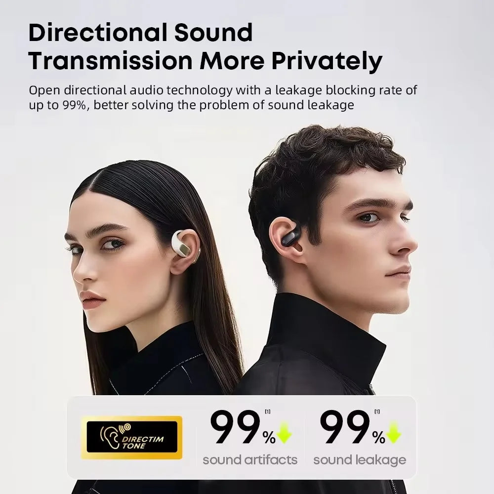 LANGSDOM TE09 Wireless Earphones OWS Ear-Hook Earbuds for Music / Calls - Black - 5