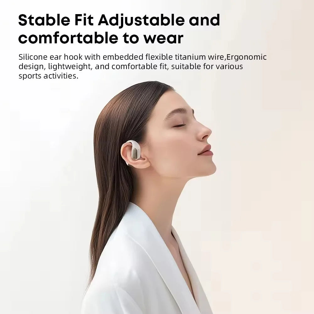 LANGSDOM TE09 Wireless Earphones OWS Ear-Hook Earbuds for Music / Calls - Black - 6
