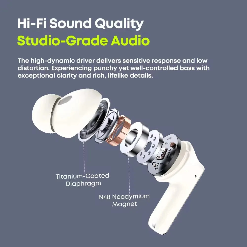 LANGSDOM TA16 TWS Earbuds BT5.4 Stereo In-Ear Earphones with Active Noise Cancelling - 6