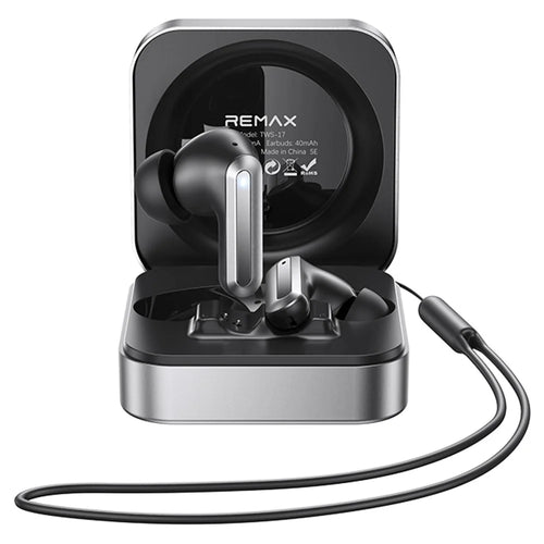 REMAX TWS-17 Wireless Earbuds ANC ENC Noise Cancelling True Wireless Stereo Earphones for Music / Calls - Black - 1
