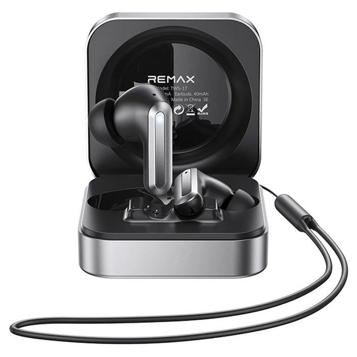 REMAX TWS-17 Wireless Earbuds ANC ENC Noise Cancelling True Wireless Stereo Earphones for Music / Calls - Black - 1