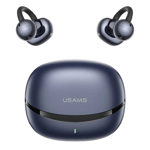 USAMS Echo R03 Clip-On Earbuds 11mm Driver Bluetooth-compatible 6.0 Wireless Earbuds - Blue - 1