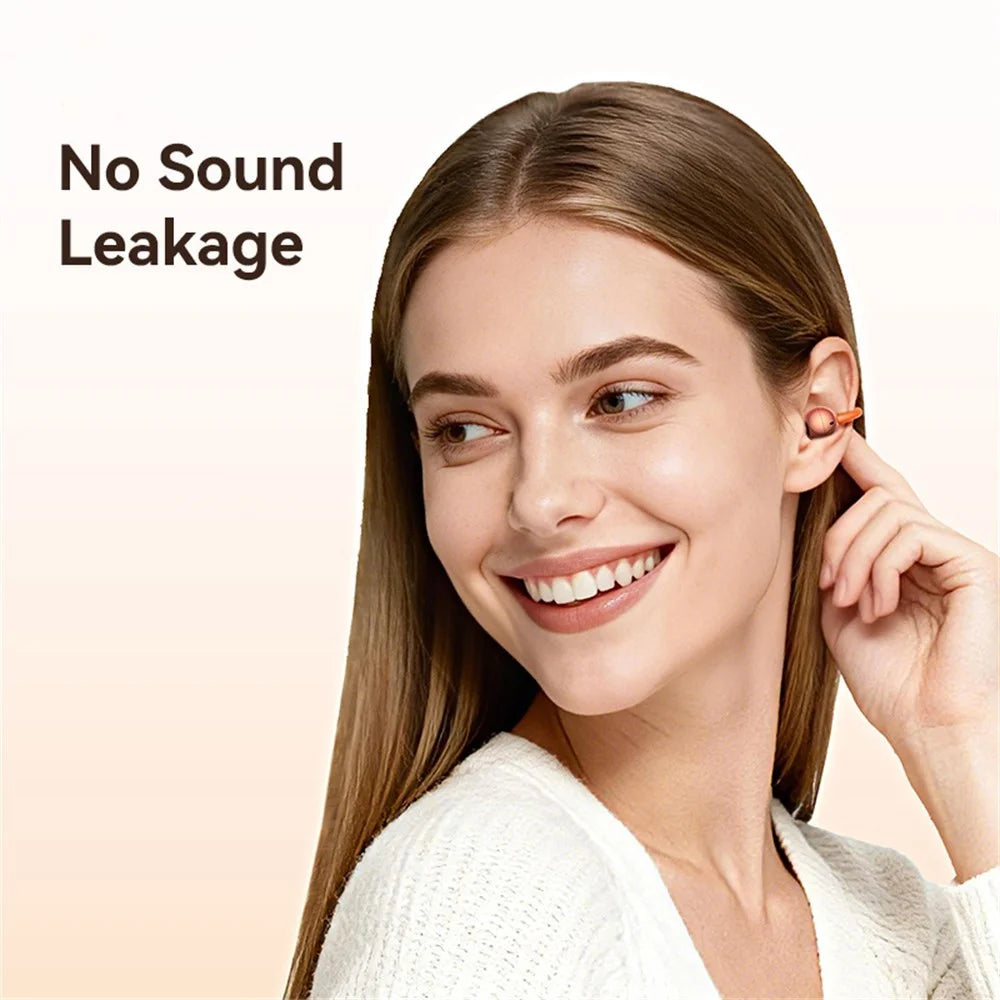 USAMS Echo R03 Clip-On Earbuds 11mm Driver Bluetooth-compatible 6.0 Wireless Earbuds - Blue - 6
