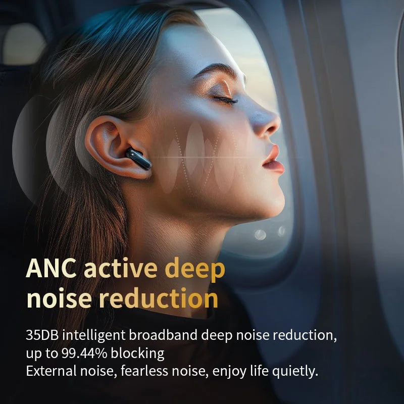 LX-10 Smart Translation Earbuds ANC + ENC Noise Cancelling Bluetooth-compatible Earbuds with Color Screen Charging Case - White - 6