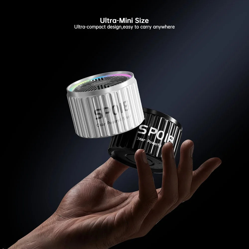 XUNDD SP018 Mini Wireless Speaker Bluetooth-compatible V5.4 TWS Stereo Soundbox Support TF Card - Black - 5