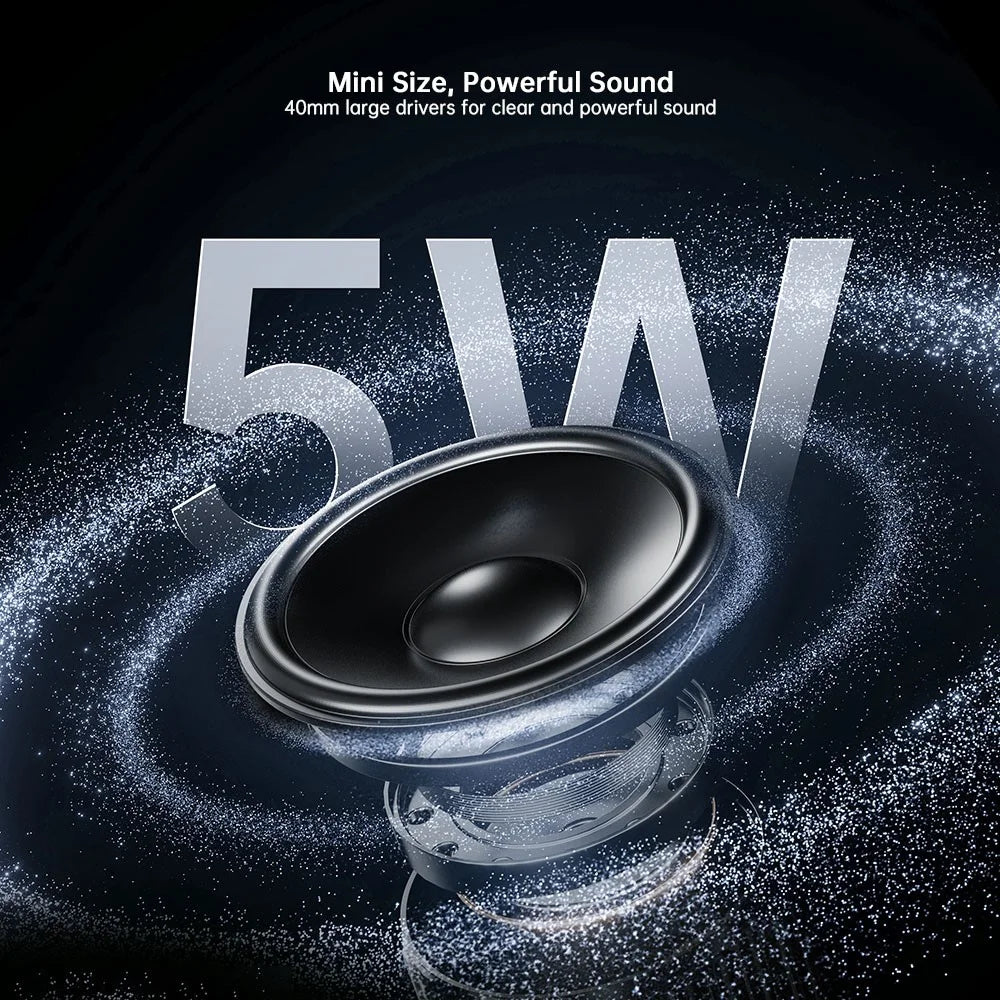 XUNDD SP018 Mini Wireless Speaker Bluetooth-compatible V5.4 TWS Stereo Soundbox Support TF Card - Black - 6