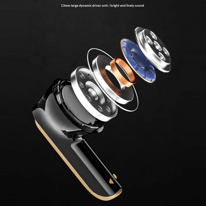 G20 Low Latency Gaming Bluetooth-compatible Earbuds TWS Wireless Earbuds with Battleship Design Charging Case  - Black - 3