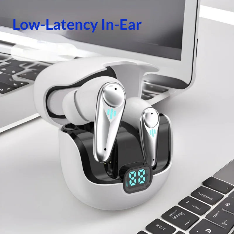 YX-37 For Gaming Bluetooth-compatible Earbuds 2.4GHz Ultra Low Latency In-Ear Noise Cancelling TWS Earbuds - Black - 4