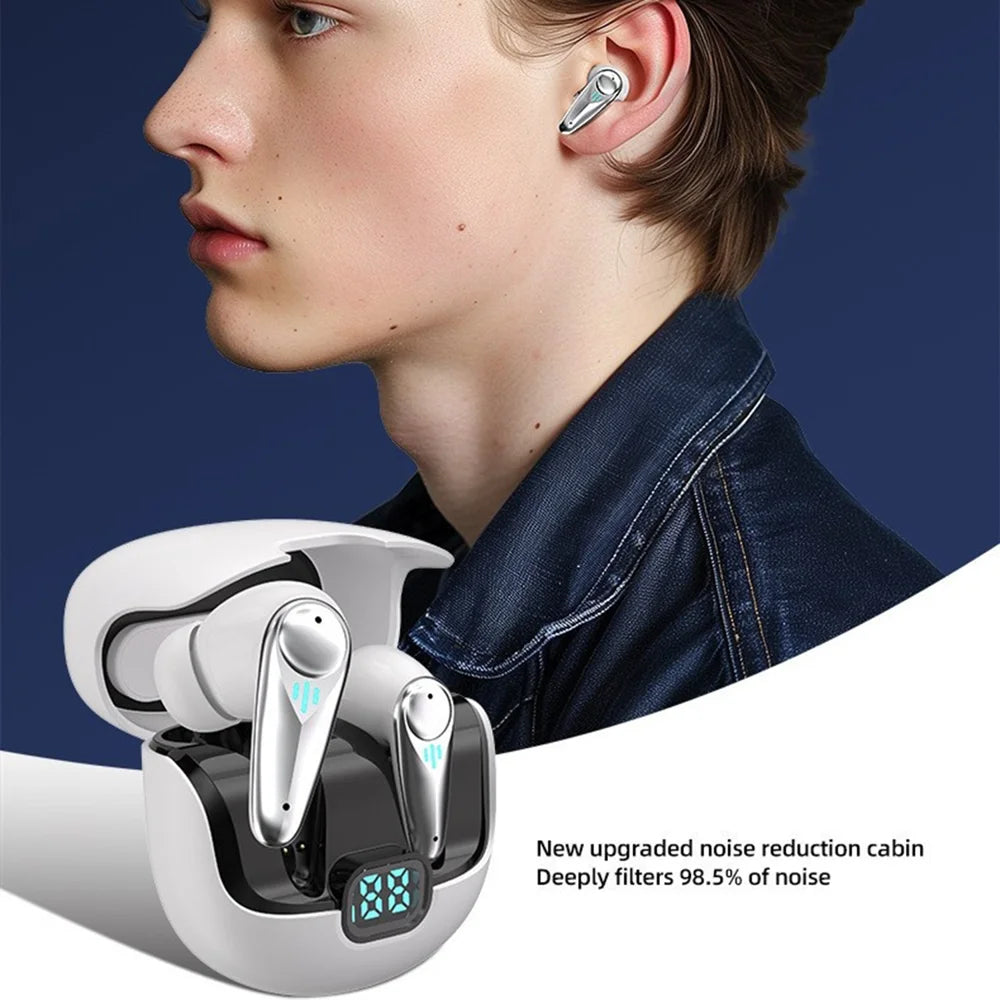 YX-37 For Gaming Bluetooth-compatible Earbuds 2.4GHz Ultra Low Latency In-Ear Noise Cancelling TWS Earbuds - Black - 5