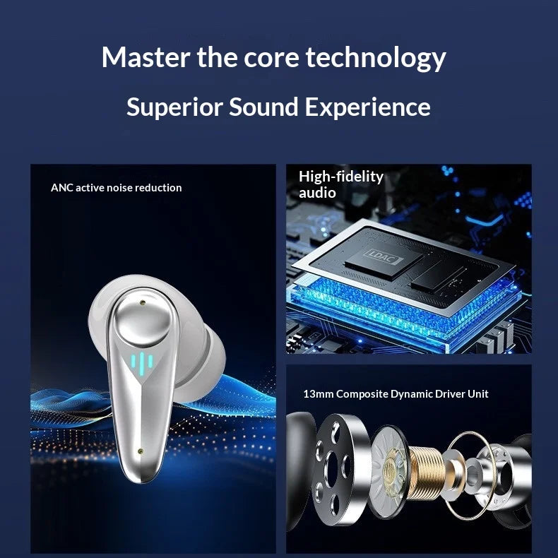 YX-37 For Gaming Bluetooth-compatible Earbuds 2.4GHz Ultra Low Latency In-Ear Noise Cancelling TWS Earbuds - Black - 6