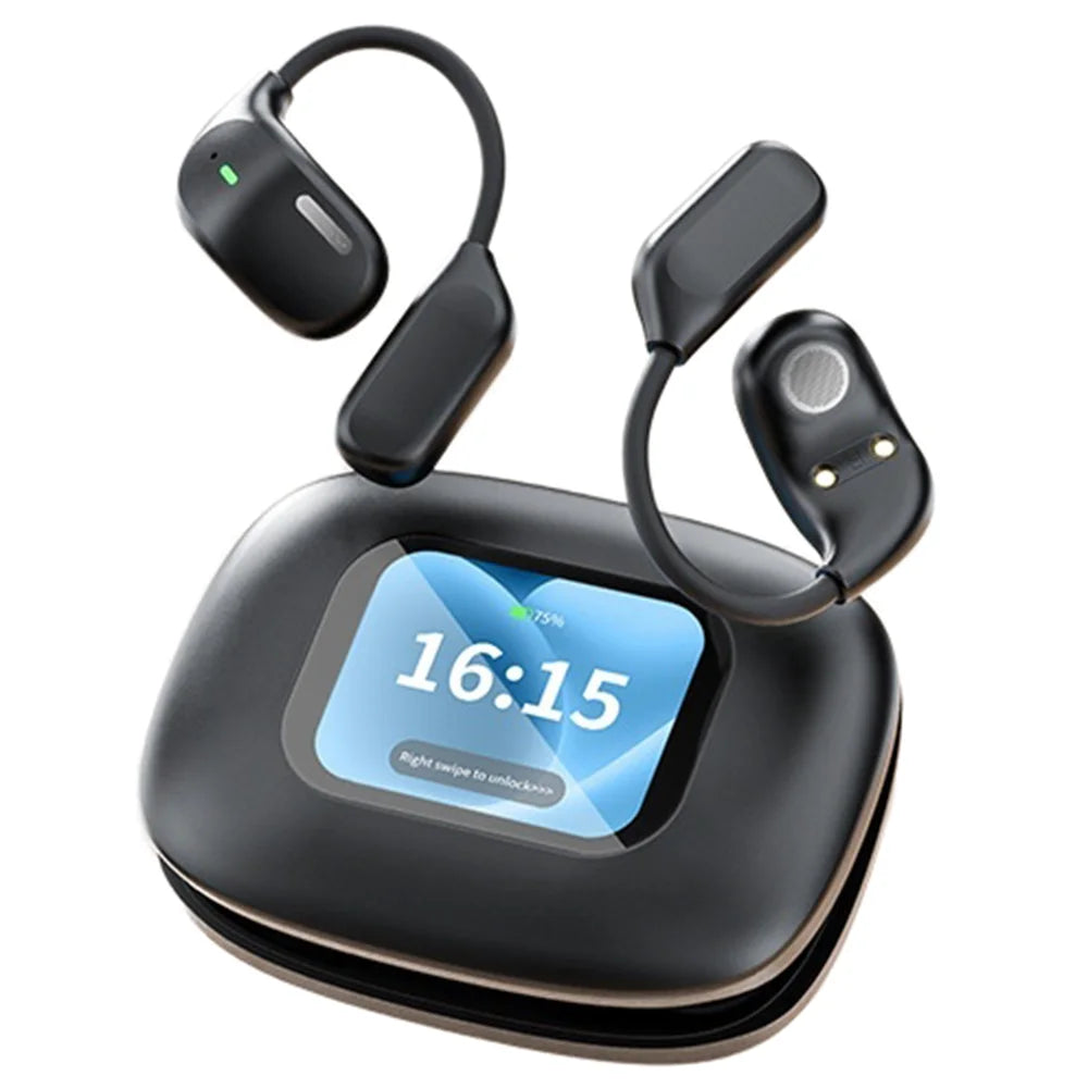 LX80 Bluetooth-compatible Translator Earbuds AI Real Time Multi-Language Translation Hook Earbuds - Black - 1