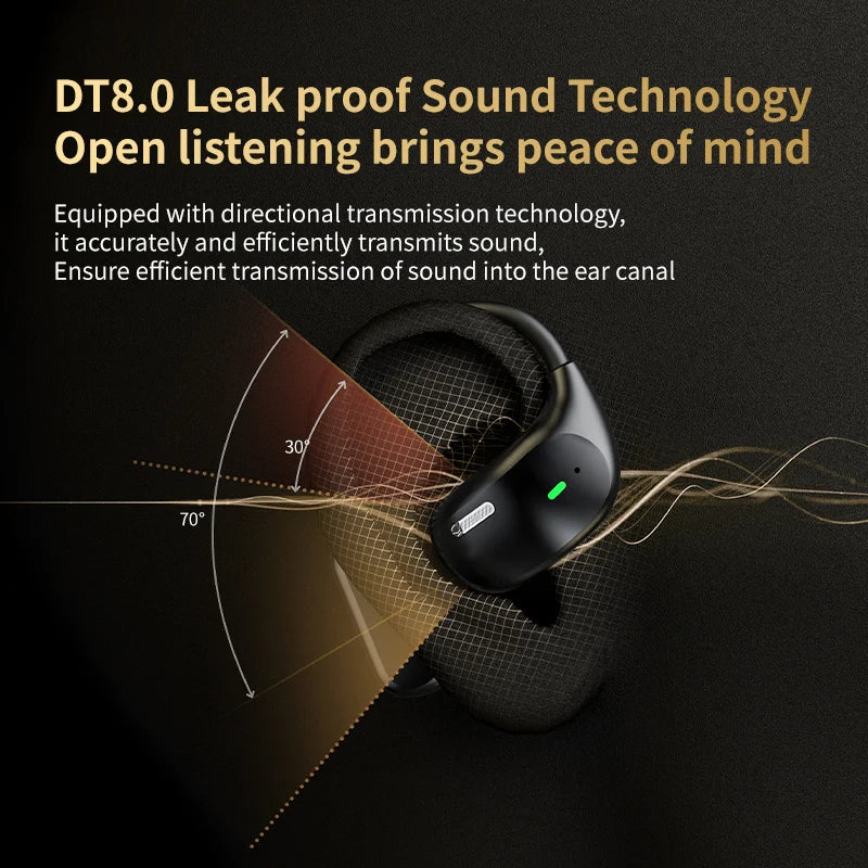 LX80 Bluetooth-compatible Translator Earbuds AI Real Time Multi-Language Translation Hook Earbuds - Black - 4