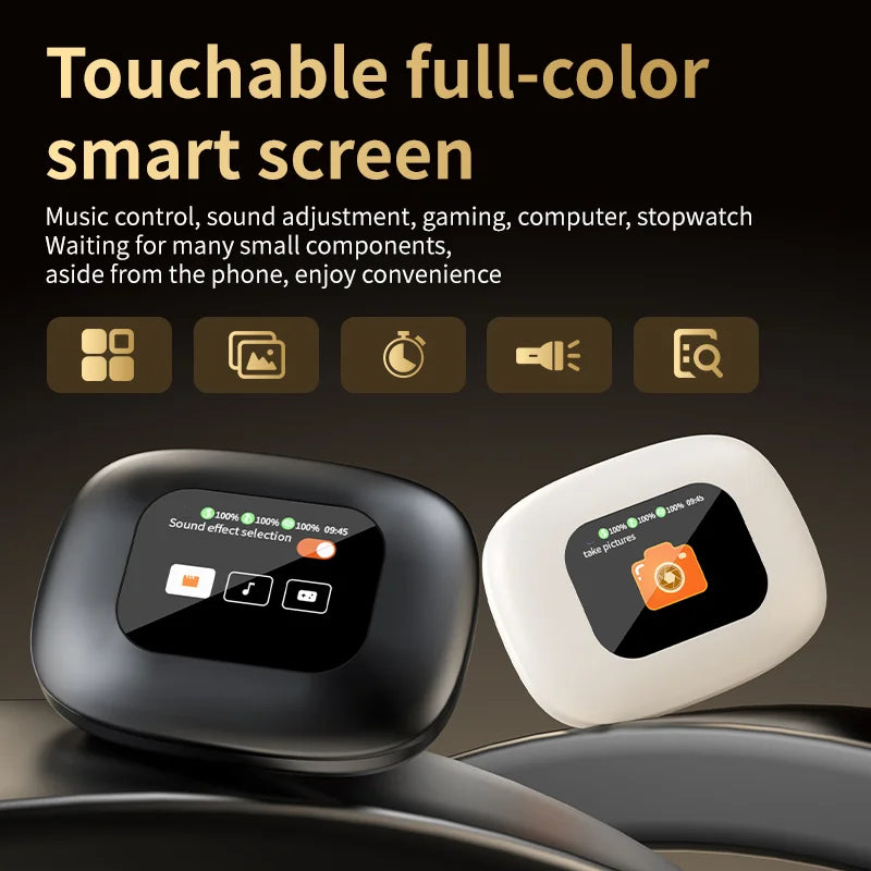 LX80 Bluetooth-compatible Translator Earbuds AI Real Time Multi-Language Translation Hook Earbuds - Black - 5