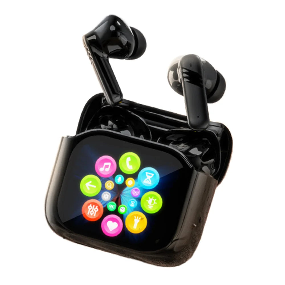 LX-50 156+ Language Real Time Translation Bluetooth-compatible Earbuds ANC + ENC Noise Cancelling Earbuds - Black - 1