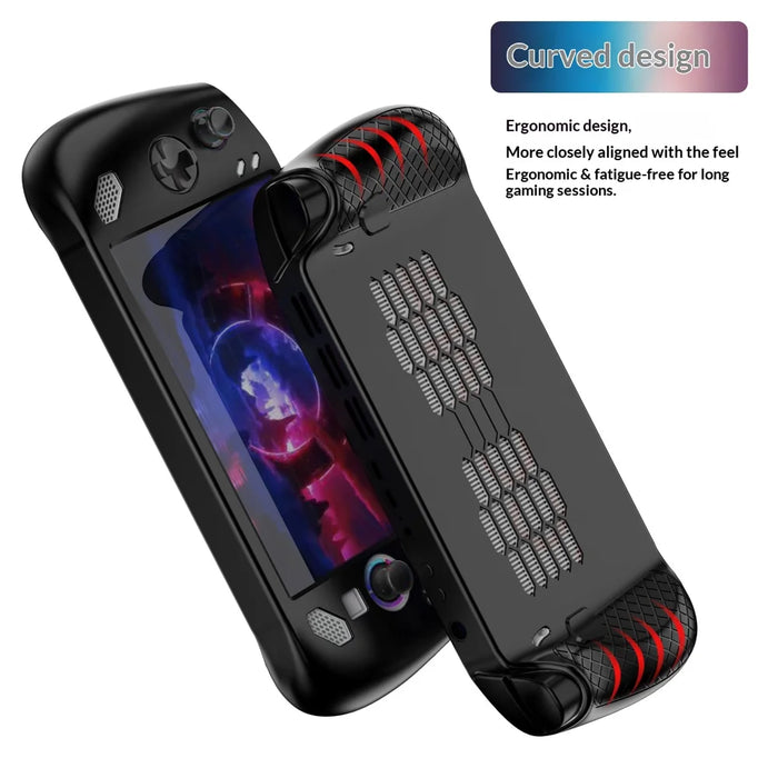 For Lenovo Legion Go S Handheld Console Anti Slip Case Soft Silicone Shockproof Protective Cover - White - 2