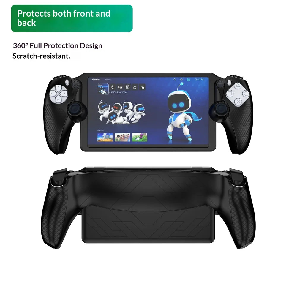 For Sony PlayStation Portal Handheld Console Full Protection Silicone Case Soft Protective Cover - White - 3