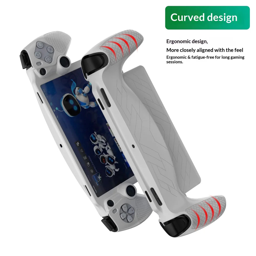 For Sony PlayStation Portal Handheld Console Full Protection Silicone Case Soft Protective Cover - White - 5