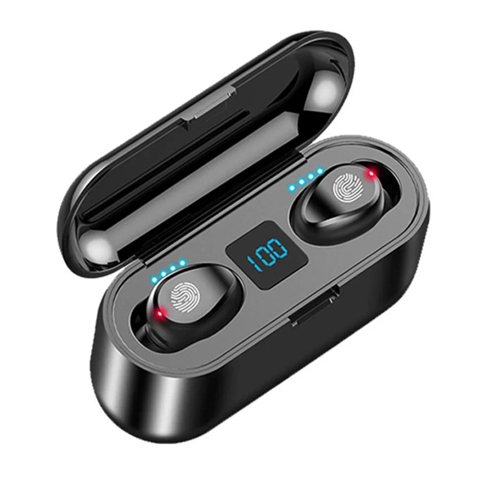 F9 Bluetooth-compatible Earbuds HiFi Sound Noise Reduction Smart Touch Control Wireless Earbuds - 1