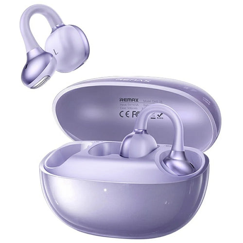 REMAX OWS-23 True Wireless Earphones 12mm Driver Stereo Music Call Bluetooth-Compatible Earbuds - Purple - 1
