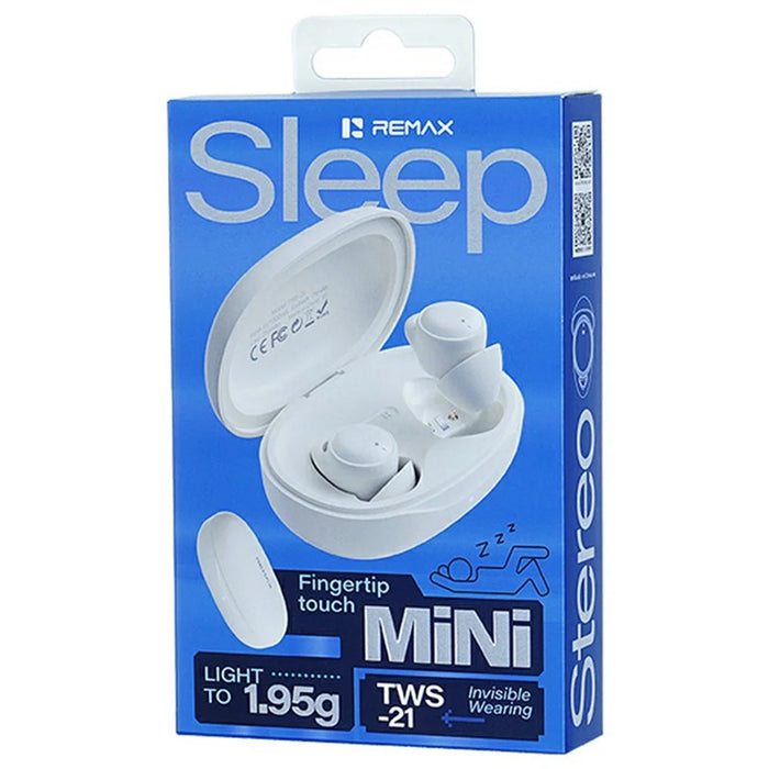 REMAX TWS-21 Sleep Mini Wireless Earbuds Bluetooth-Compatible Stereo Earphones with Microphone - Beige - 3