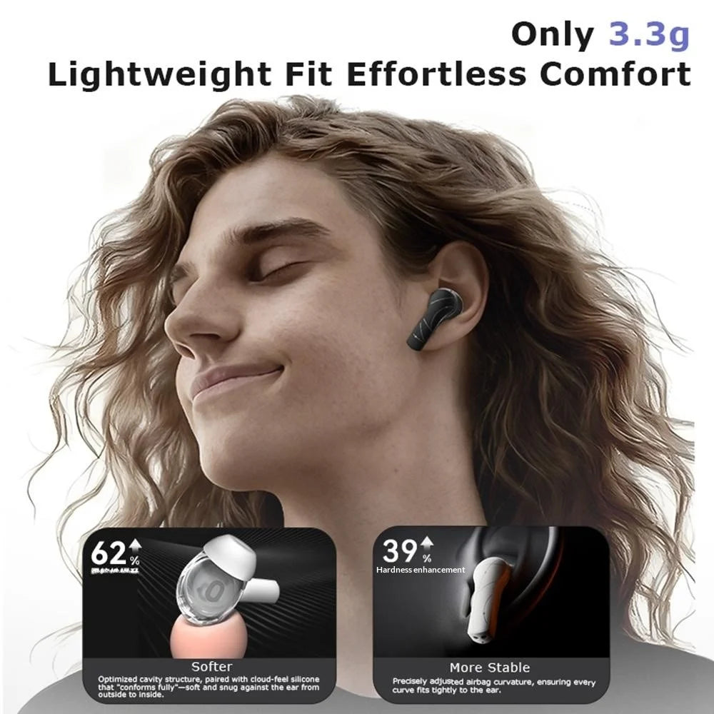 EL-GT8 Bluetooth-compatible In-Ear Music Earbuds for Outdoor Sports ENC Noise Reduction Low Latency Gaming Earbuds - Black - 3
