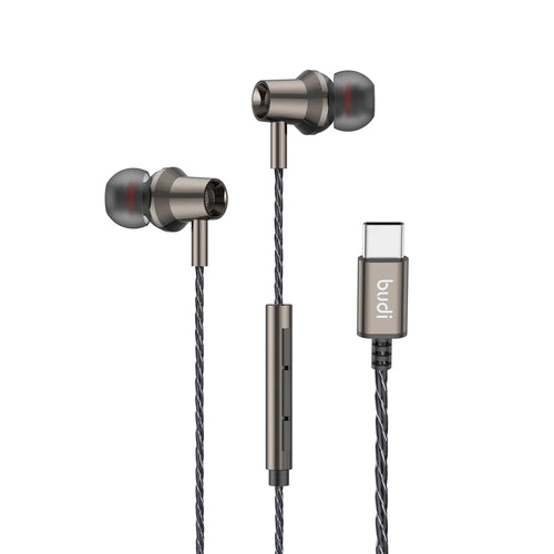 BUDI EP79TB In-Ear Earphones with USB-C Connector 1.2m Type-C Wired Earphones for Smartphones / Tablets / Laptops - 1