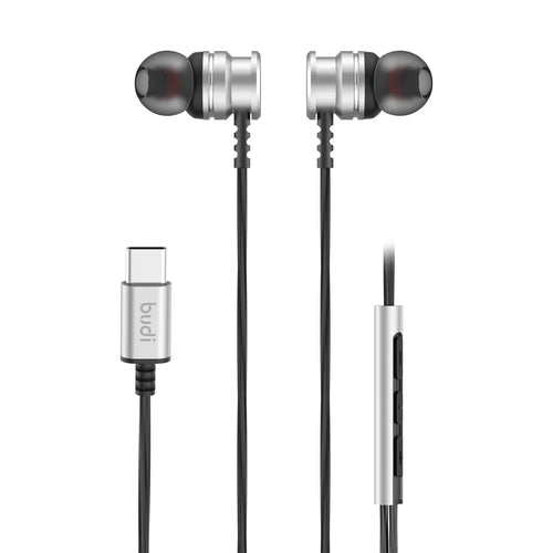 BUDI EP78TB 1.2m Type-C Wired Earphones 10mm Dynamic Driver Enhanced Bass In-Ear Earphones for Smartphones / Tablets / Laptops - 1