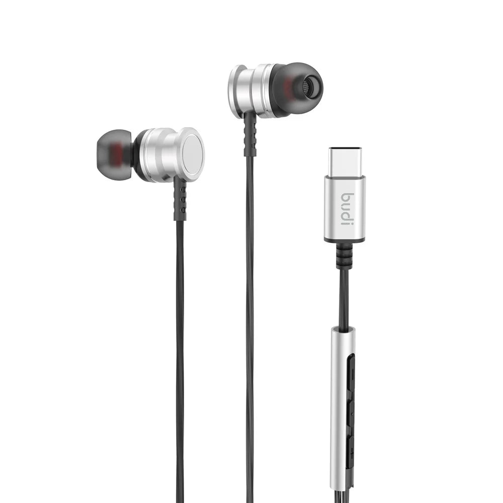 BUDI EP78TB 1.2m Type-C Wired Earphones 10mm Dynamic Driver Enhanced Bass In-Ear Earphones for Smartphones / Tablets / Laptops - 2