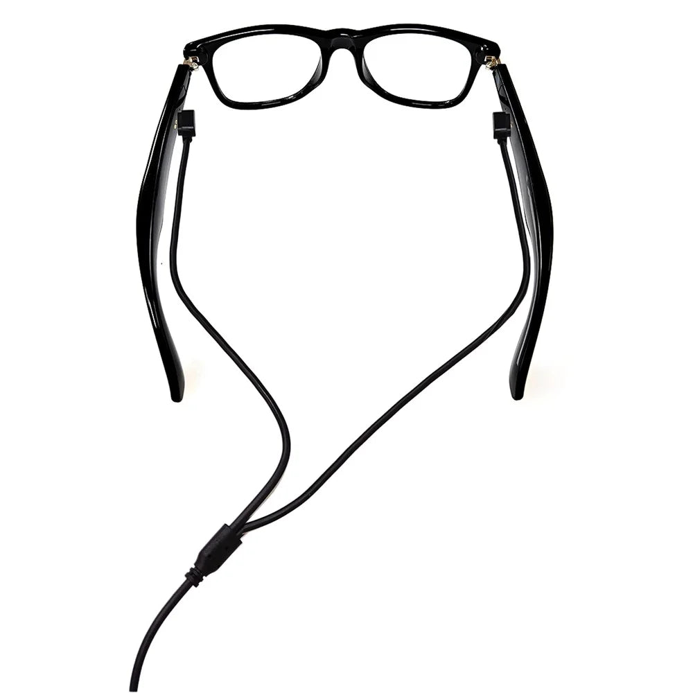 F60 AI Translation Touch Control Bluetooth-compatible Music Glasses Hands Free Calling Smart Eyewear - Black Frame / Anti Blue Light Lens - 6