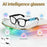 F66 AI Translation Bluetooth-compatible Glasses Touch Control Smart Eyewear for Music and Calls - White Frame / Anti Blue Light Lens - 2